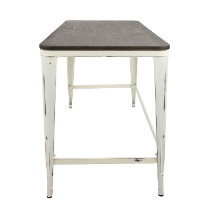 Lumisource Pia Industrial Desk Vintage Cream 1 Lumisource Pia Industrial Desk Vintage Cream
