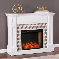 Budedar Fireplace With Marble Surround White - Aiden Lane -Online Furniture Store GUEST 99bc83c1 2df6 479a b03e 270fefca342f