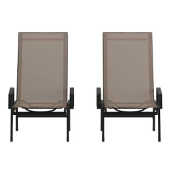 Flash Furniture Brazos Set Of 2 Adjustable Chaise Lounge Chairs With Arms, All-Weather Outdoor Five-Position Recliners -Online Furniture Store GUEST 9b23317e c63f 4ca2 8807 5a145b255980