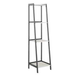 3pc Neveah Marble Ladder Desk And Bookcase Set Matte Black - Inspire Q -Online Furniture Store GUEST 9bacbcb2 7811 479f adca 774c63813fde