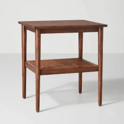 Wood & Cane Square Accent Side Table - Hearth & Hand™ With Magnolia -Online Furniture Store GUEST 9bbf67fe f923 4dc6 a0b9 a19f79ce460c