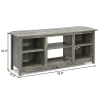 Costway 58'' 2-Tier TV Stand Entertainment Media Center Console Up To 65'' Grey