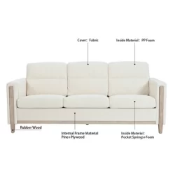 Modern Fabric/PU Upholstered 3 Seater/1 Seater Sofa Couch-ModernLuxe