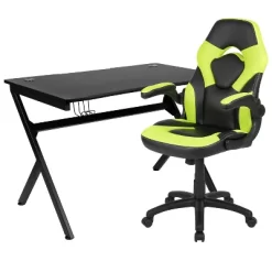 Flash Furniture Gaming Desk And Racing Chair Set With Cup Holder, Headphone Hook & 2 Wire Management Holes -Online Furniture Store GUEST 9c56e17a b523 47b2 bd67 768109659434 1