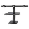 27" Standing Desk Converter With Triple Monitor Arm USB Charger Black - Rocelco