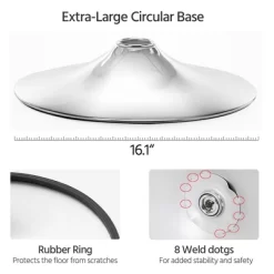 Yaheetech 2PCS Swivel Adjustable Bar Stools With Large Steel Pedestal Base For Bar Counter -Online Furniture Store GUEST 9c7e3aa9 ee49 4ab3 add8 6609e9d92406