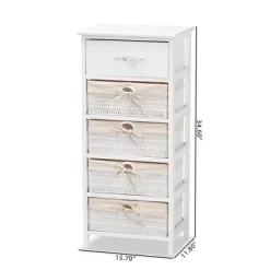 Madelia Wood 1 Drawer Storage Unit White - Baxton Studio -Online Furniture Store GUEST 9cabc2af 0778 41f5 95a6 be7cfeec8e50