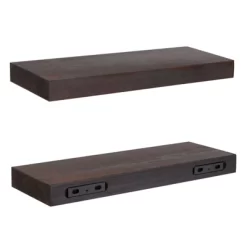 Farmlyn Creek 3 Pack Wall Mounted Wooden Floating Shelf For Nursery, Office, Bedrooms & Space Saving, Black, 15.7 X 5.5 X 1.5 In -Online Furniture Store GUEST 9db33235 3510 4e29 b8f3 1030c7e6fe12