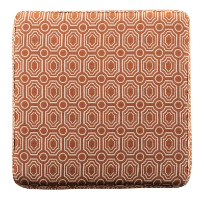 Sunshine Storage Cube Ottoman - Orange - HomePop 4 Sunshine Storage Cube Ottoman - Orange - HomePop - Image 4