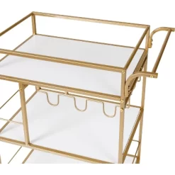 Honey-Can-Do 3 Tier Bar Cart Gold/White -Online Furniture Store GUEST 9faeb5f9 50e6 44e9 9c57 b717247917d1
