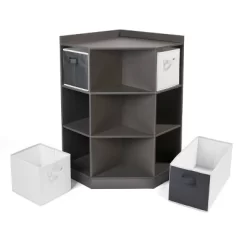 Badger Basket Corner Cubby Storage Unit With 4 Reversible Baskets Charcoal -Online Furniture Store GUEST a10e21ab 0950 4088 bfdf 0ede180c21a4