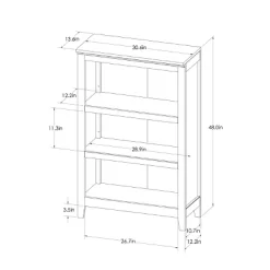 48" Carson 3 Shelf Bookcase - Threshold 15 48" Carson 3 Shelf Bookcase - Threshold -Online Furniture Store GUEST a35a203d 2822 4d50 8eed 8de12cce8680