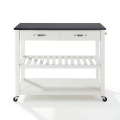 Granite Top Kitchen Prep Cart White/Black - Crosley 14 Granite Top Kitchen Prep Cart White/Black - Crosley -Online Furniture Store GUEST a3a7c799 a2a2 46b8 9f00 9faf0c6fcc6a