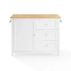 Soren Wood Top Kitchen Island/Cart Natural/White - Crosley -Online Furniture Store GUEST a3decc5e 258a 4bc6 8005 6deb90af6e13