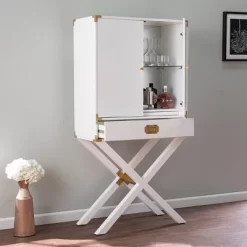 Claude Tall Bar Cabinet With Storage White/Gold - Aiden Lane -Online Furniture Store GUEST a4c691a2 4fec 4f93 b35b 35360ef735af