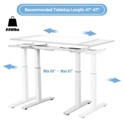 Costway Electric Stand Up Desk Frame Dual Motor Height Adjustable Stand WhiteBlack -Online Furniture Store GUEST a593d0d1 7d59 438e bf2f 657756c04fc0