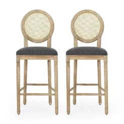 2pc Epworth French Country Wooden Barstools With Upholstered Seating - Christopher Knight Home 9 2pc Epworth French Country Wooden Barstools With Upholstered Seating - Christopher Knight Home -Online Furniture Store GUEST a59d2168 ccee 46b5 8e94 d603de768ef2