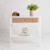 Sydney Side Table White/Tan - East At Main
