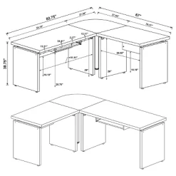 Skylar L-Shape Office Desk Set Cappuccino - Coaster -Online Furniture Store GUEST a7dca8b1 d179 4716 95de 9a330972b7fb