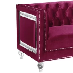 67" Heibero Sofa Burgundy Velvet - Acme Furniture -Online Furniture Store GUEST a8141761 5e9d 43c0 9b14 13e64c62d2d5