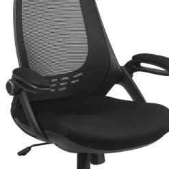 Emma And Oliver High Back Black Mesh Executive Swivel Office Chair With Flip-Up Arms -Online Furniture Store GUEST a9600b06 4283 48f9 a3cc d61d5a133e01