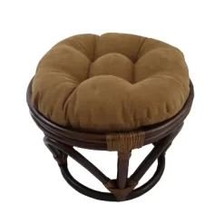 Rattan Ottoman With Micro Suede Cushion - International Caravan -Online Furniture Store GUEST aa3d808b 154a 4cd1 b7be 8d0dbe5d0171