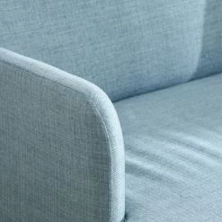 HOMCOM 48" Loveseat Sofa For Bedroom, Modern Love Seats Furniture, Upholstered Small Couch For Small Space, Blue -Online Furniture Store GUEST aaff5943 710f 4868 b825 ba011a514dfc