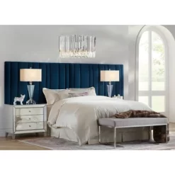 Studio 55D Modern Mirrored Accent Table 30" X 18" With Drawer Silver Beaded Trim For Living Room Bedroom Bedside Entryway House -Online Furniture Store GUEST ac5fedc6 ff78 4e36 a93d f2574dcee665