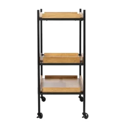 Jengarn Rolling Bar Cart Natural/Black - Aiden Lane 14 Jengarn Rolling Bar Cart Natural/Black - Aiden Lane -Online Furniture Store GUEST ac660876 1978 4af0 9433 96979c7328e0
