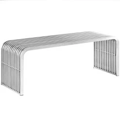 Pipe Stainless Steel Bench - Modway -Online Furniture Store GUEST acc95249 c608 41d4 bc8d ddf45f3649c3