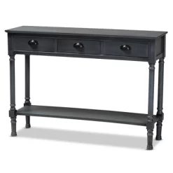 Garvey Wood 3 Drawer Entryway Console Table - Baxton Studio -Online Furniture Store GUEST adbecc0f 3c1e 4608 9c2b 0ae96bb4cad7