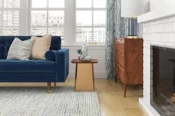 Inmod Scout Wood Side Table Gold/Walnut