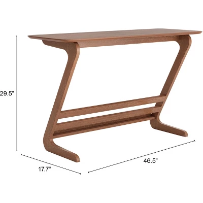 Lakeview MDF Desk Rubber Wood Walnut - ZM Home 8 Lakeview MDF Desk Rubber Wood Walnut - ZM Home - Image 8