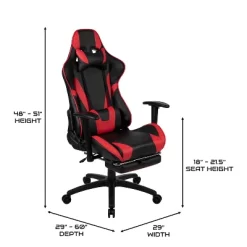 BlackArc Echo Gaming Desk & Chair Set: Black & Red Faux Leather Reclining Gaming Chair; Gaming Desk With Headphone Hook And Cupholder -Online Furniture Store GUEST b020a290 b6ca 4167 b724 3bc761c4d273