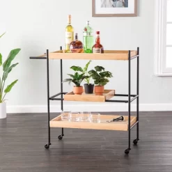 Jengarn Rolling Bar Cart Natural/Black - Aiden Lane 12 Jengarn Rolling Bar Cart Natural/Black - Aiden Lane -Online Furniture Store GUEST b13a7be1 7853 49e2 99a0 8a104fa59aef