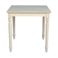 30" Square Solid Table Unfinished - International Concepts