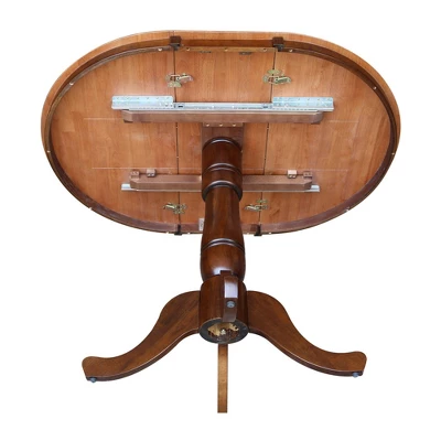 36" Round Counter Height Dining Table With 12" Leaf - International Concepts 5 36" Round Counter Height Dining Table With 12" Leaf - International Concepts - Image 5