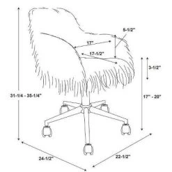 Fiona Chrome Base Office Chair - Linon -Online Furniture Store GUEST b4a8ebd0 740d 4212 8154 bbaaa0654547