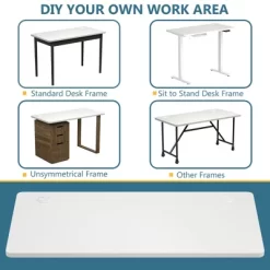 Costway 48'' Universal One-Piece Tabletop For Standard & Sit To Stand Desk Frame -Online Furniture Store GUEST b5815df0 3c64 4f2e 8505 545095c43b6e