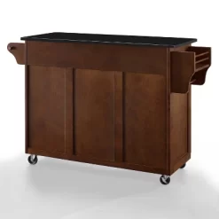 Eleanor Granite Top Kitchen Cart Mahogany/Black - Crosley -Online Furniture Store GUEST b61a03d0 d2d9 48d5 85c6 caef5c1d3951