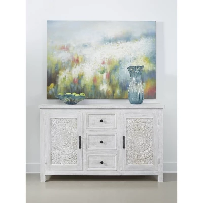 Flora 2 Door 3 Drawer Credenza White Wash - Treasure Trove Accents 4 Flora 2 Door 3 Drawer Credenza White Wash - Treasure Trove Accents - Image 4