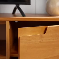 Solid Wood Mid-Century Modern TV Stand For TVs Up To 80" - Saracina Home -Online Furniture Store GUEST b78e54f7 947a 4b3c 9e8b b3b9f13c7373