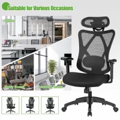 Costway Ergonomic High Back Mesh Office Chair W/ Adjustable Lumbar Support -Online Furniture Store GUEST b80df639 fba3 4086 8070 f6db7e6cd5c3