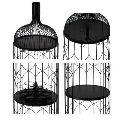 Vintiquewise Creative Bottle Shaped Black Wine Holder Rack Holder For Dining Room, Office, And Entryway 6 Vintiquewise Creative Bottle Shaped Black Wine Holder Rack Holder For Dining Room, Office, And Entryway - Image 6