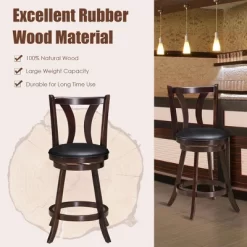 Costway Set Of 4 Swivel Bar Stool 24'' Counter Height Leather Padded Dining Kitchen Chair 16 Costway Set Of 4 Swivel Bar Stool 24'' Counter Height Leather Padded Dining Kitchen Chair -Online Furniture Store GUEST b86656df 1d7f 405a a325 6cfed4bcbc4c