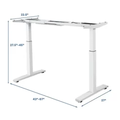 Costway Electric Stand Up Desk Frame Dual Motor Height Adjustable Stand WhiteBlack -Online Furniture Store GUEST b8742bcf 93ba 4414 82f5 1bd142f296cd