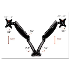 Alera AdaptivErgo Heavy-Duty Articulating Dual Monitor Arm W/USB & Audio 32" Black AEMA2H -Online Furniture Store GUEST b97c9365 b13a 4d2b 936c ee0247abfd92