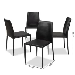 Set Of 4 Pascha Modern And Contemporary Faux Leather Upholstered Dining Chairs - Baxton Studio -Online Furniture Store GUEST b9fe9ad5 88dc 4686 96dc 392f7ce4cbf9