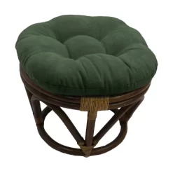 Rattan Ottoman With Micro Suede Cushion - International Caravan -Online Furniture Store GUEST babf8498 106c 410f b85f 6c96f69d899a