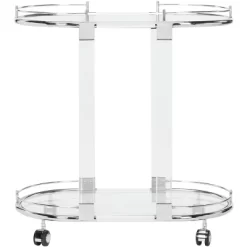 Lennon Acrylic Bar Trolley - Chrome - Safavieh -Online Furniture Store GUEST bb869afe 009d 42ef b4d3 6f39f6b2b4c1